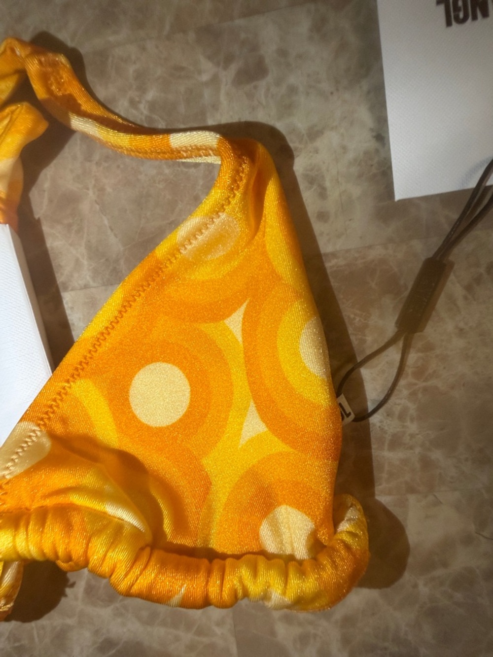 triangl swimwear Kids Orange Retro Circle Print Bikini Set - Picture 9 of 11